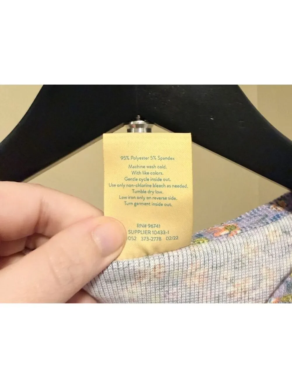 Thereabouts Lavender Floral Print Top Girls XL